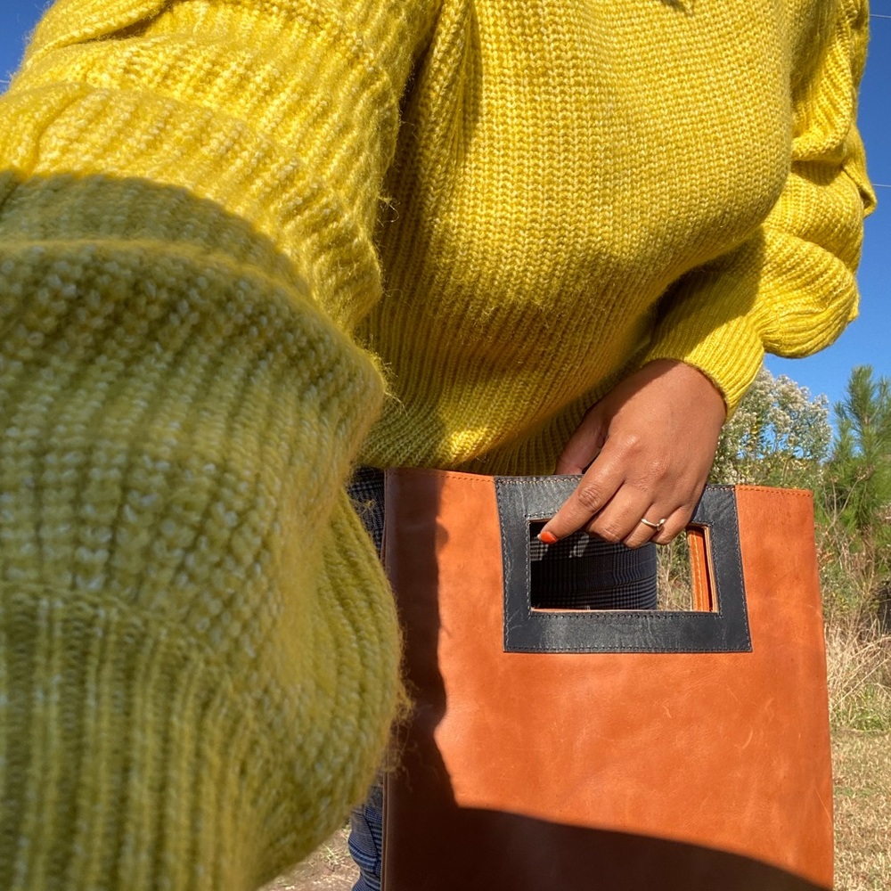 Genuine leather handmade bag